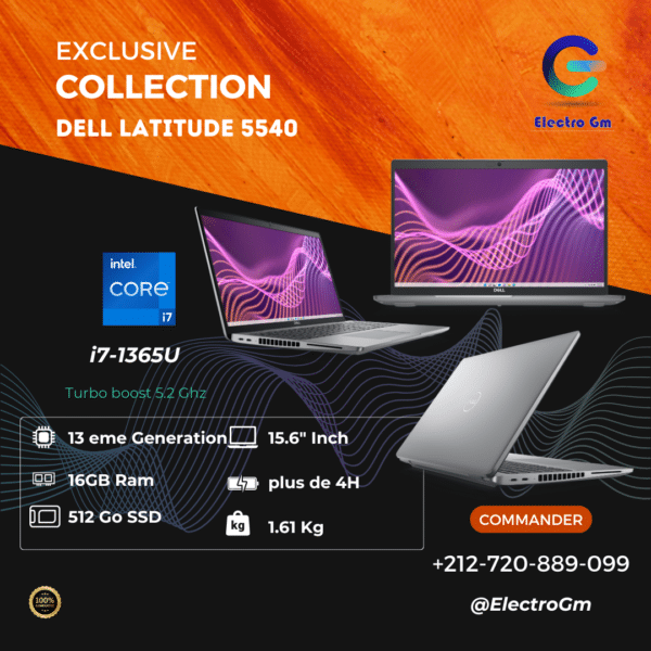 Dell Latitude 5540 i7-1365U, 16/512, Ecran 15.6"