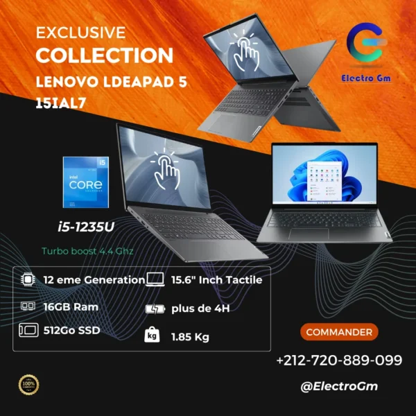 Lenovo IdeaPad 5 i5-1235U, 16/512 15.6" Tactile