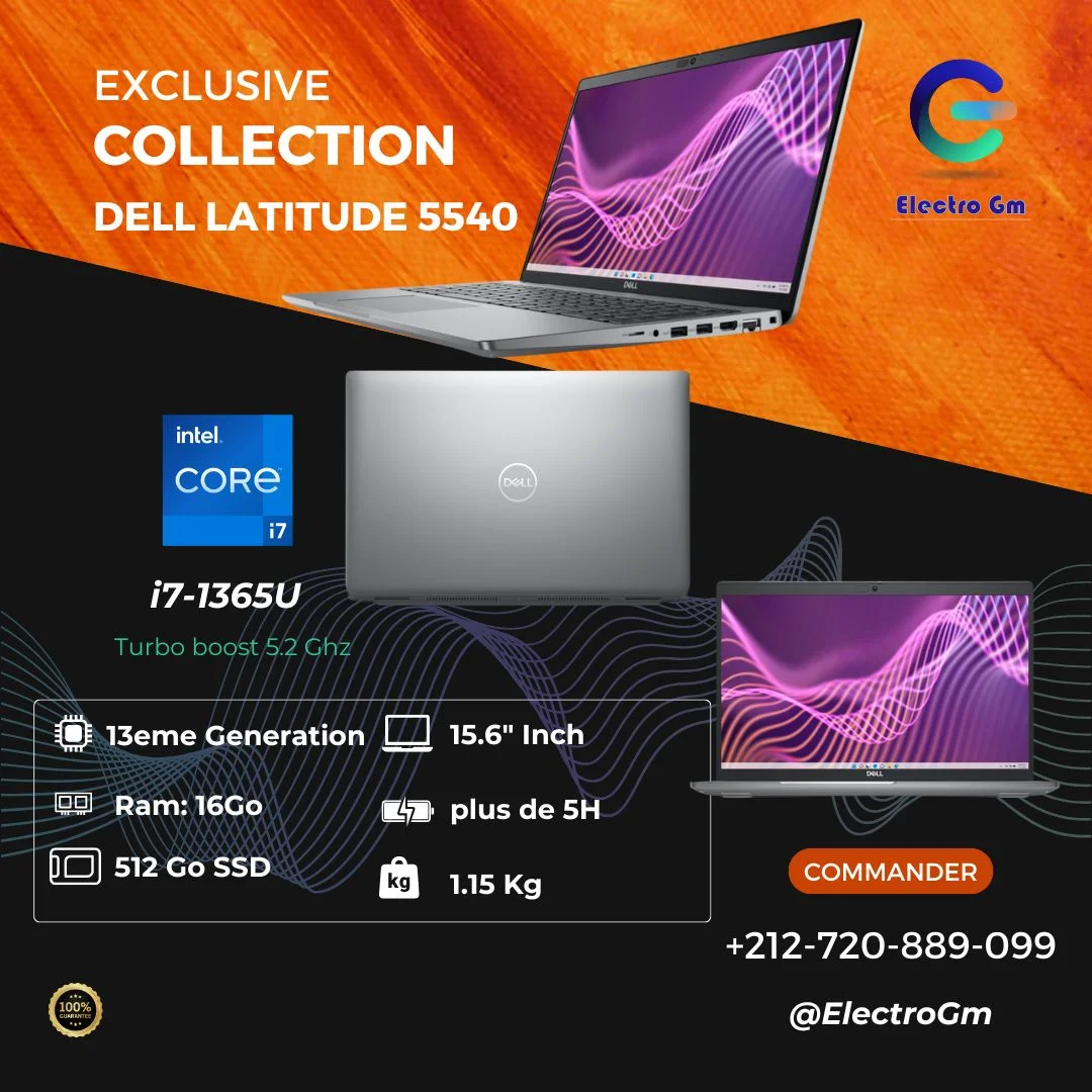 Dell Latitude 5540 I7-1365U 13Th Gen16/512 Écran 15.6"FHD