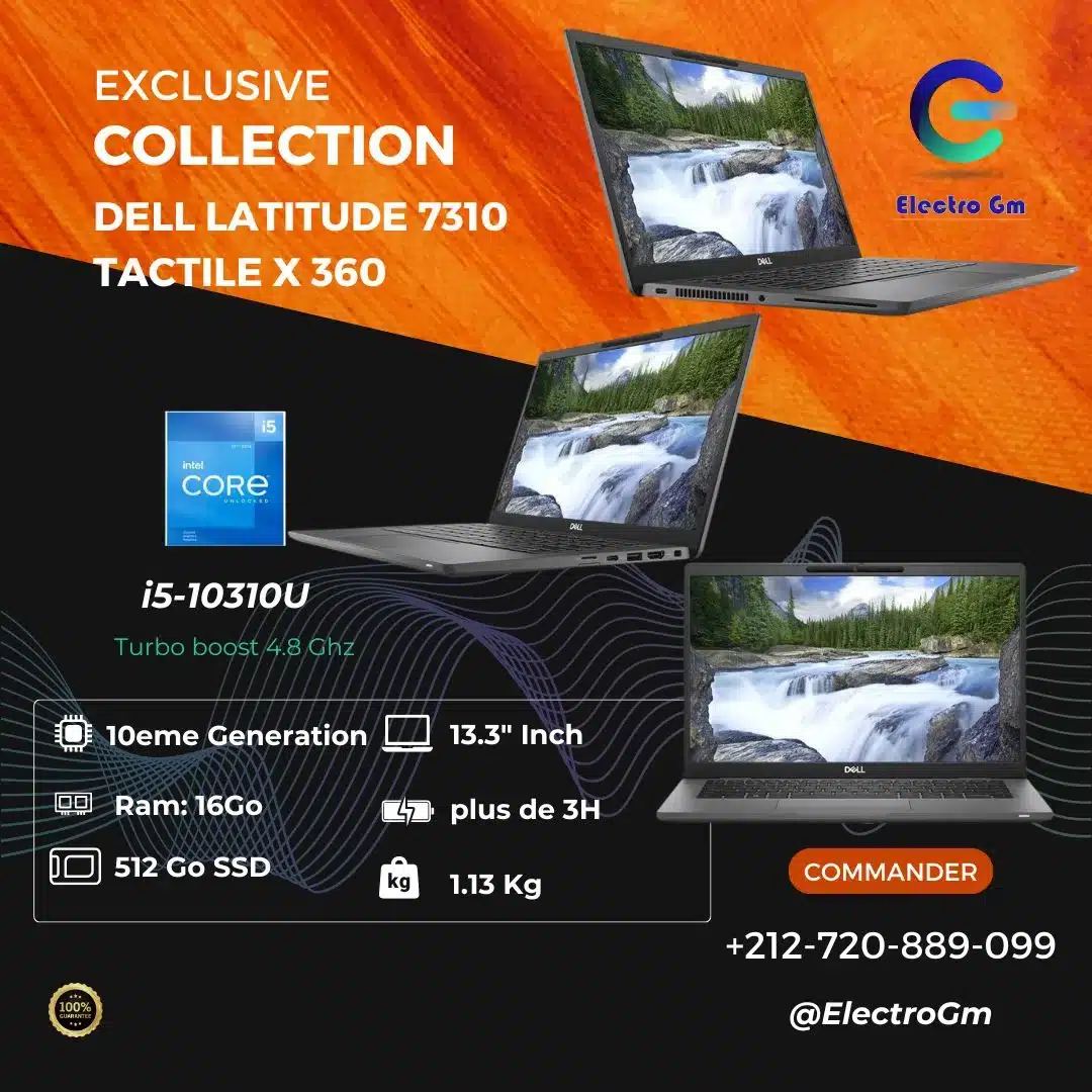 Dell Latitude 7310 I5-10310U 10Th Gen 16/512 Écran13.3" FHD Tactile x 360