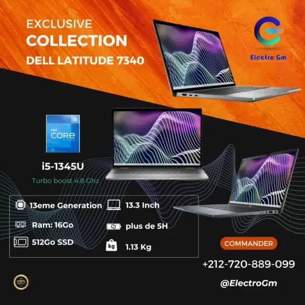 Dell Latitude 7340 i5-1345U 16/512 Ecran 13.3"